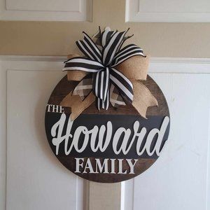 Last Name/Family Name Door Hanger